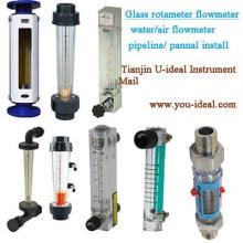 Sight Glass Rotameter Débitmètre air-eau-oxygène tube de verre Rotamètre mesureur de panneaux-pipeline Débitmètre-débitmètre d&#39;eau en plastique